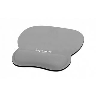 DeLock  Mouse pad ergonomico con poggiapolsi grigio 245 x 206 mm 