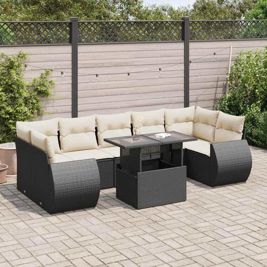 VidaXL Ensemble de canapés de jardin rotin synthétique  