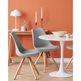 Beliani Chaise de salle à manger en Matière synthétique Scandinave DAKOTA  