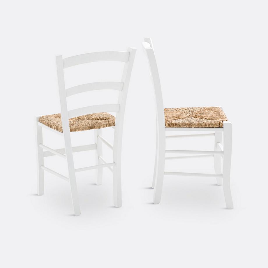 SO'HOME Lot de 2 chaises paysannes  