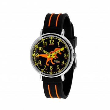 Time Teacher T-Rex Black&Orange (Deutsch)  Kinderuhr