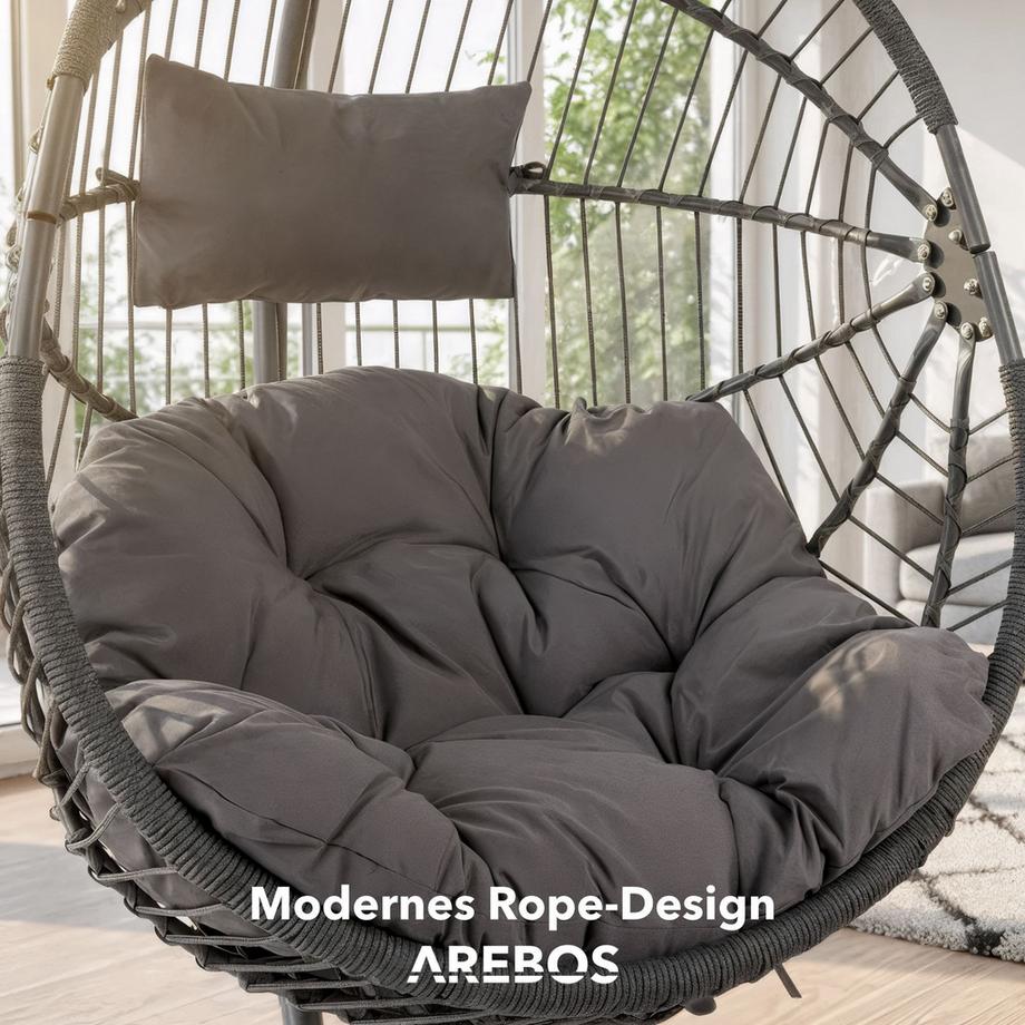 Arebos Hängesessel mit Gestell Sessel höhenverstellbar  