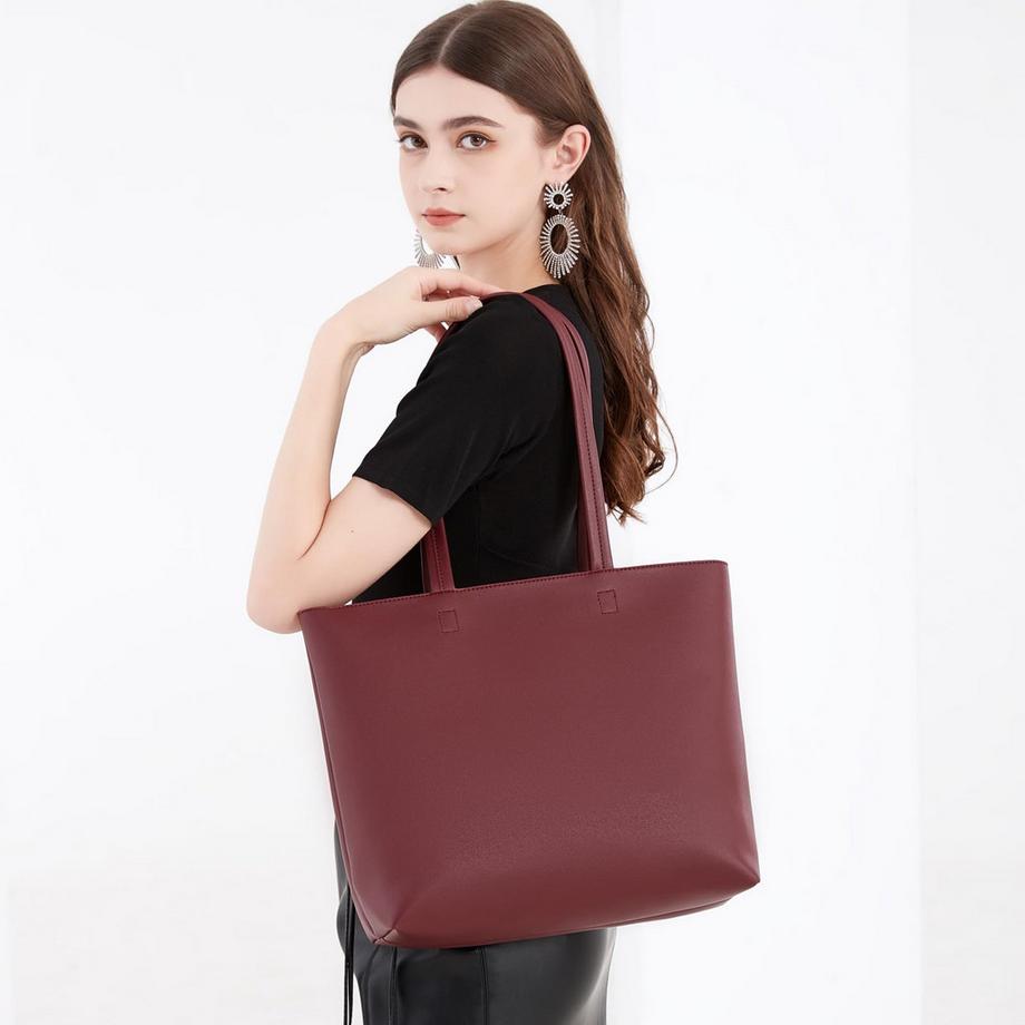 Only-bags.store Einkaufstasche mit Reißverschluss und Innentasche  
