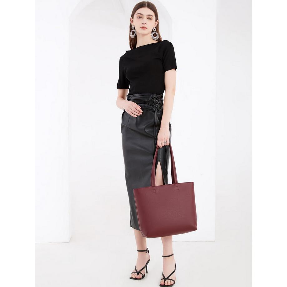 Only-bags.store Einkaufstasche mit Reißverschluss und Innentasche  