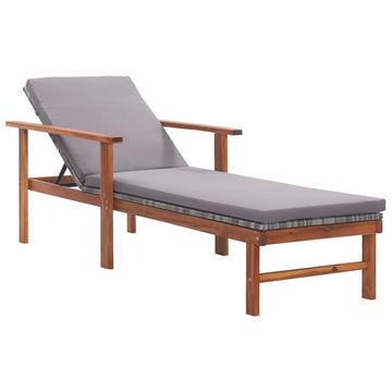 Chaise longue rotin synthétique