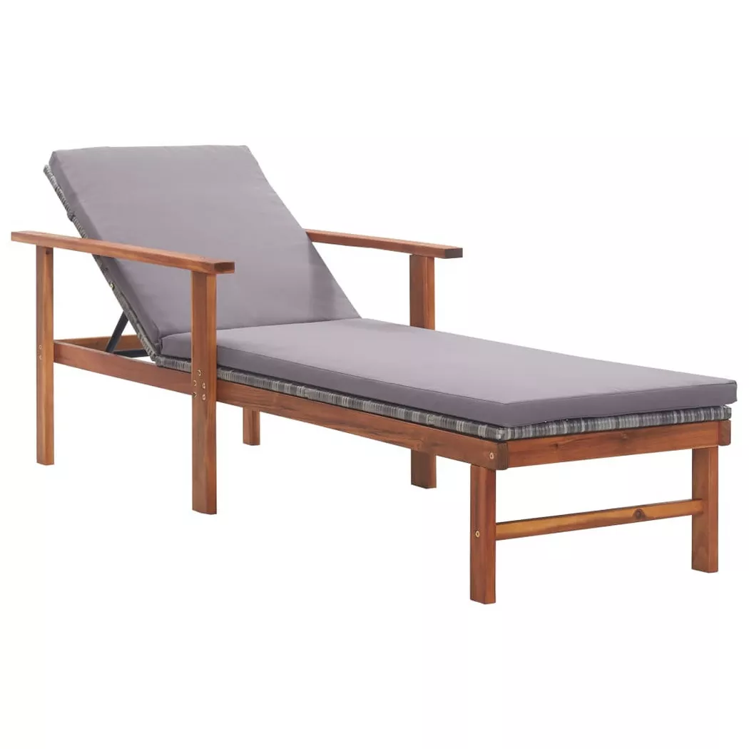 VidaXL - Gartenliege poly-rattan, One Size, Grau