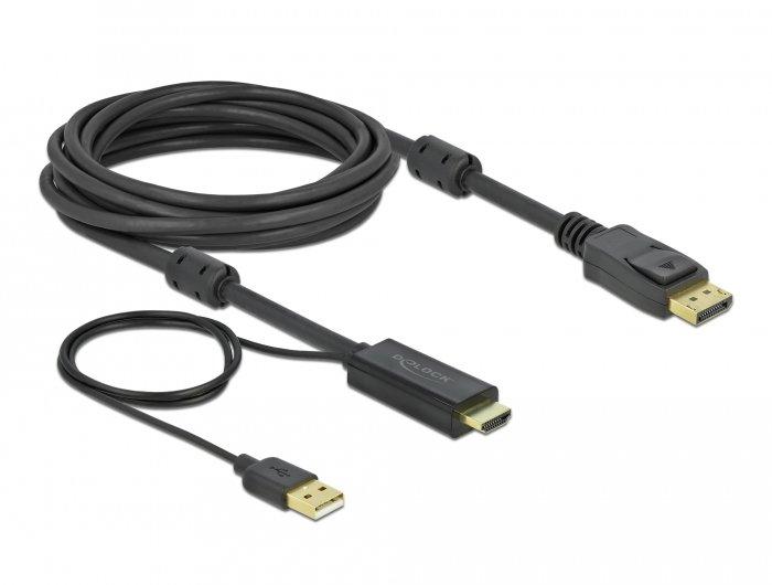 DeLock  DeLOCK HDMI zu DisplayPort Kabel 4K 30 Hz 5 m 