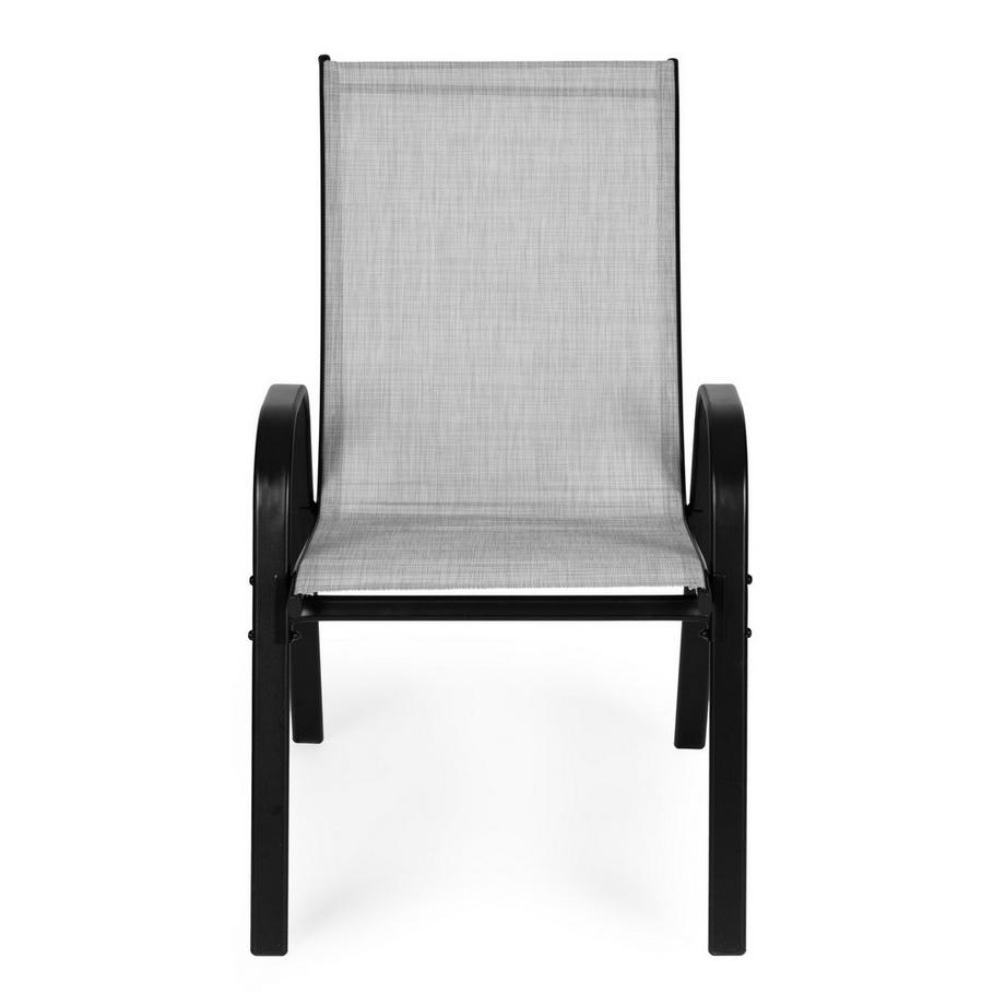 Northix Lot de 4 chaises de jardin pour terrasse ou balcon gris clair MultiGarden  