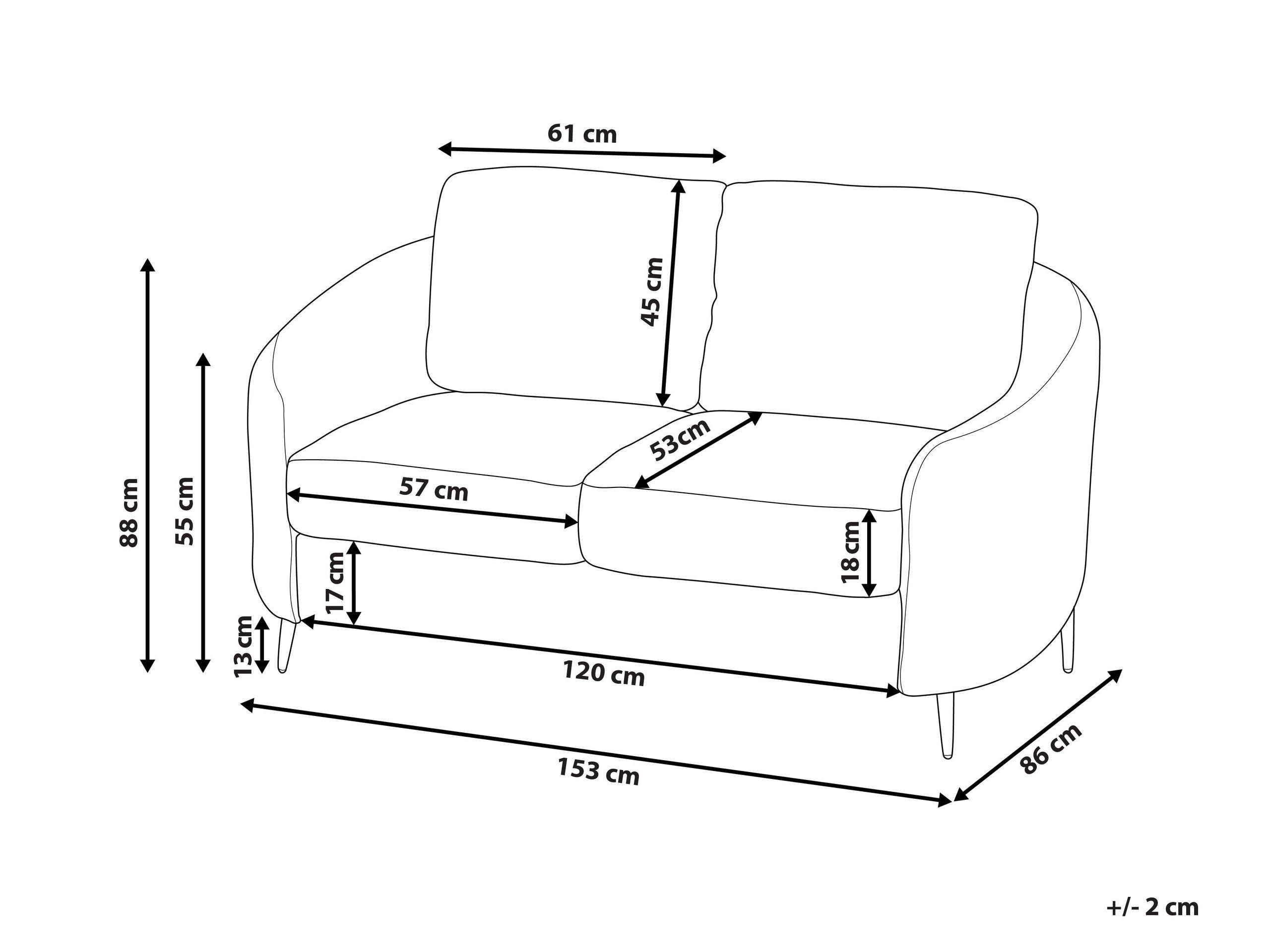 Beliani 2 Sitzer Sofa aus Bouclé Klassisch TROSA  