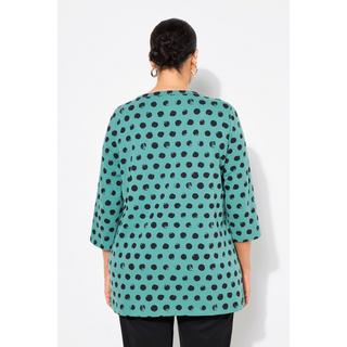 Ulla Popken  Shirt, Tupfen, Classic, Rundhals, 3/4-Arm 