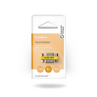 Nedis  Serieller Adapter | Adapter | D-SUB 9-Pin Female | D-SUB 9-Pin Female | Vernickelt | Metall | Gehäuse 