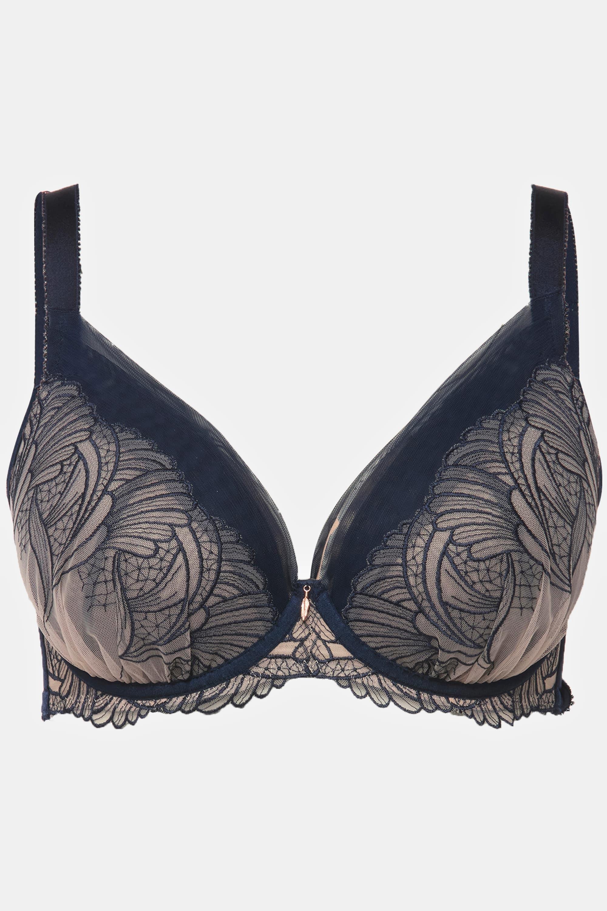 Ulla Popken  Reggiseno con ferretto, coppe morbide e pizzo, coppa B-E 