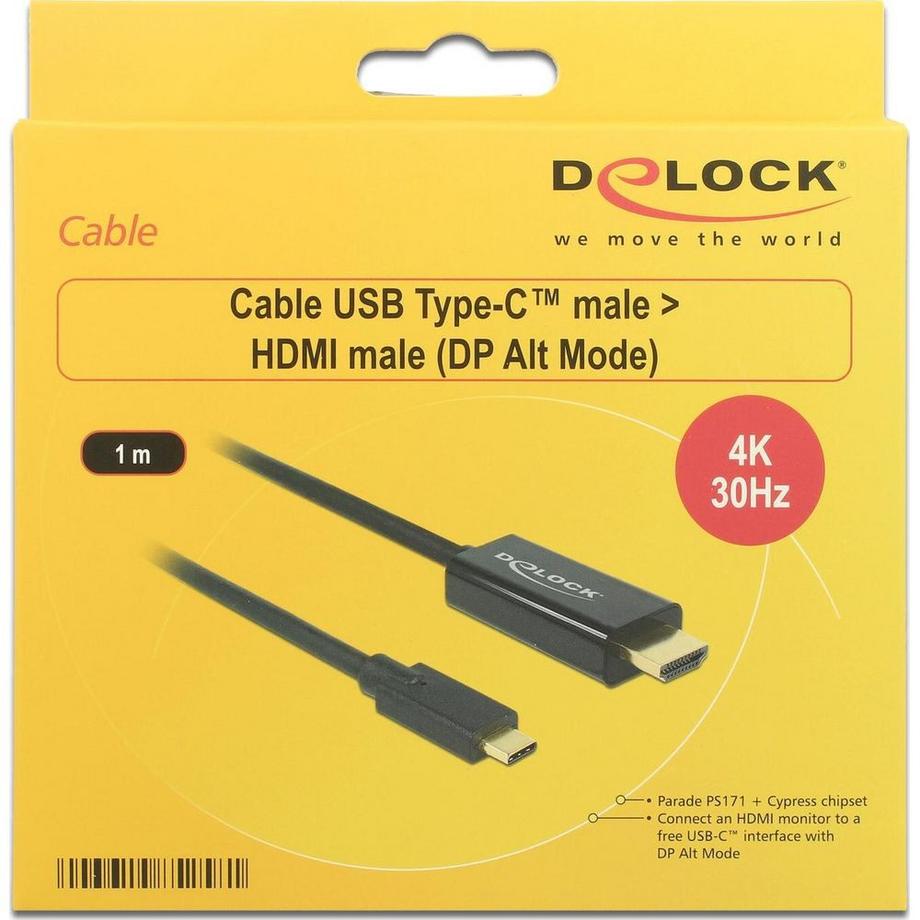 DeLock  Câble  USB Type-C - HDMI Type A 