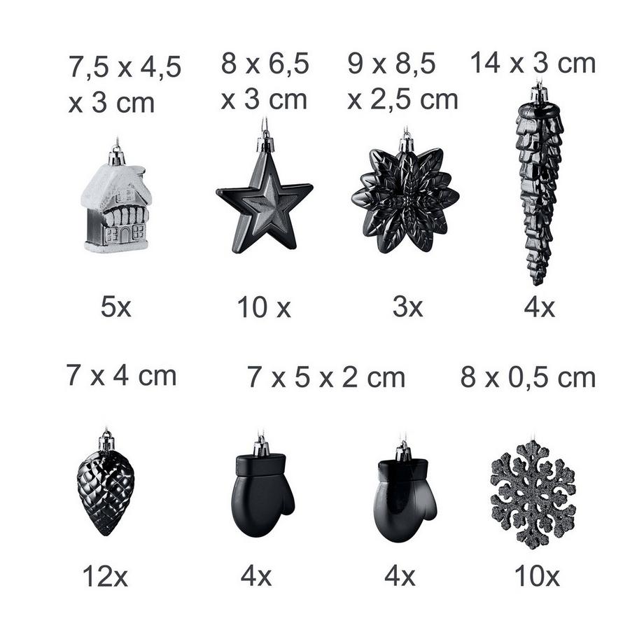 Northix Set di decorazioni natalizie, 100 pezzi  