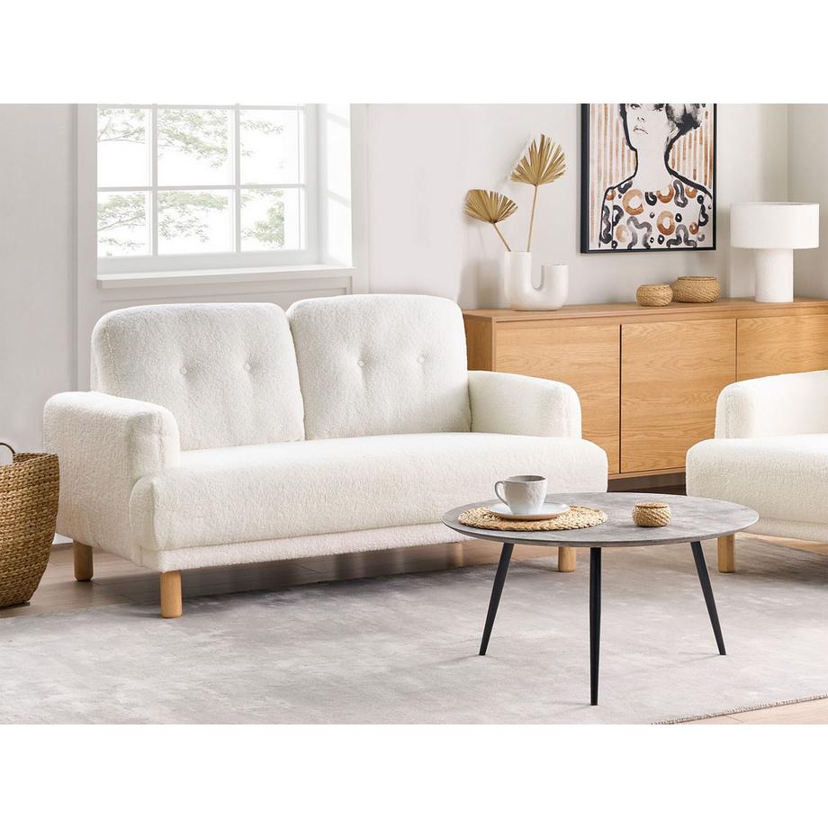 Beliani Canapé 2 places en Bouclé Rétro TUVE  