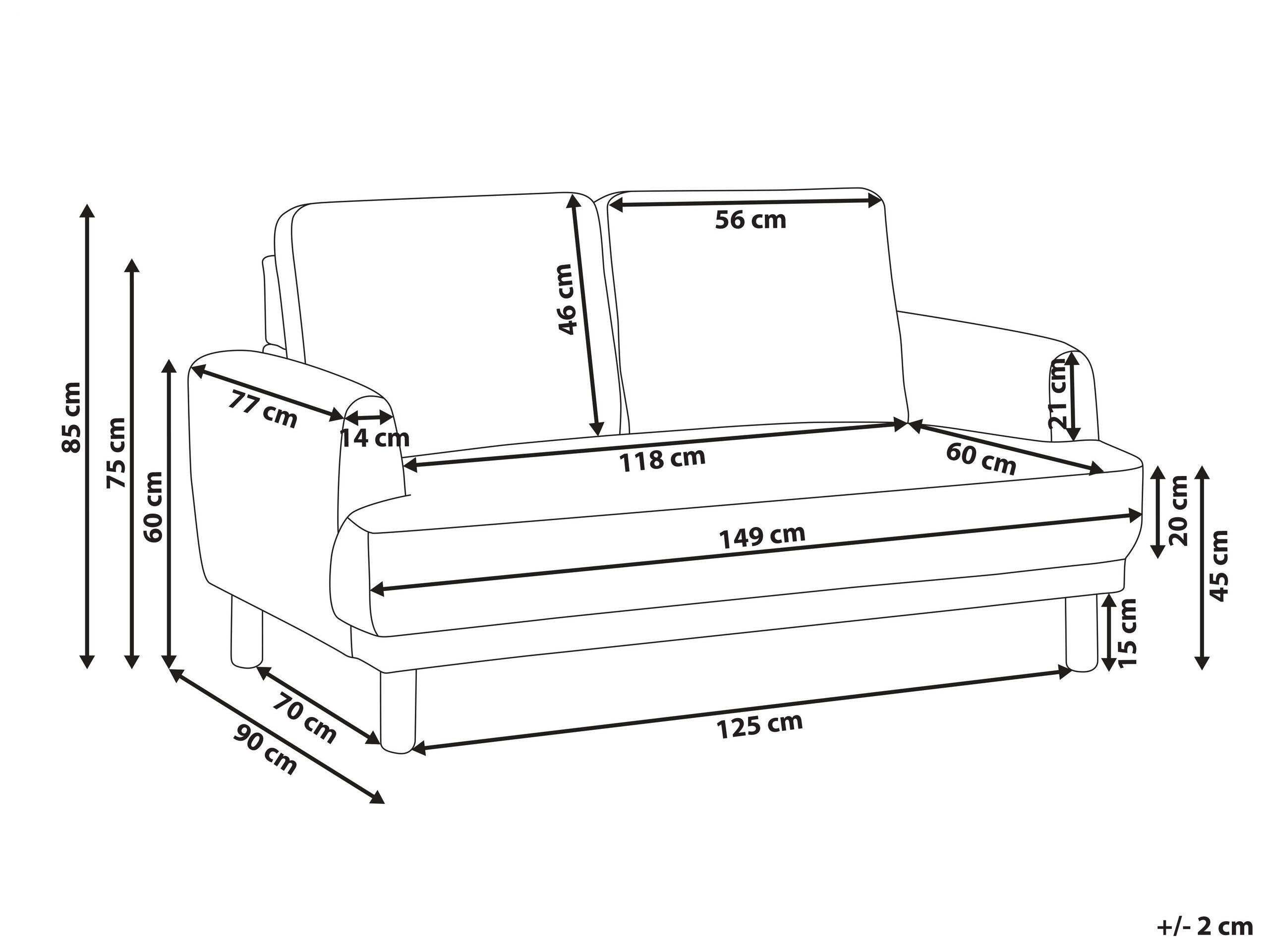 Beliani 2 Sitzer Sofa aus Bouclé Retro TUVE  