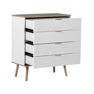 Beliani Cassettiera 4 cassetti en Fibra a media densità (MDF) Moderno WALPI  