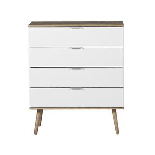 Beliani Cassettiera 4 cassetti en Fibra a media densità (MDF) Moderno WALPI  