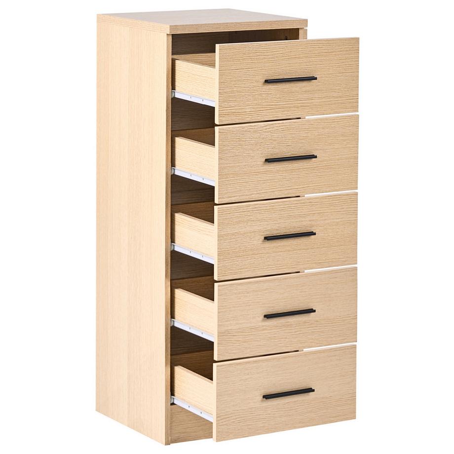 Beliani Commode à 5 tiroirs en MDF Scandinave KITIMAT  