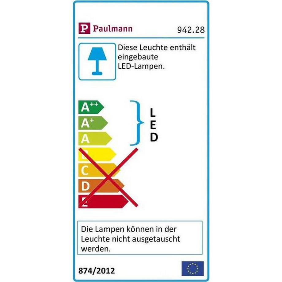 Paulmann Luminaire encastré enfichable et à base Shine rond IP65 3000K3.6W 24V  