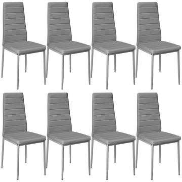 Lot de 8 chaises avec surpiqûre