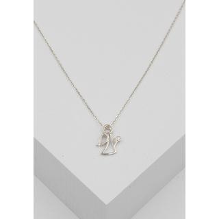 MUAU Schmuck  Pendentif ange en or blanc 750 diamant 0,0075ct. 13x11mm 