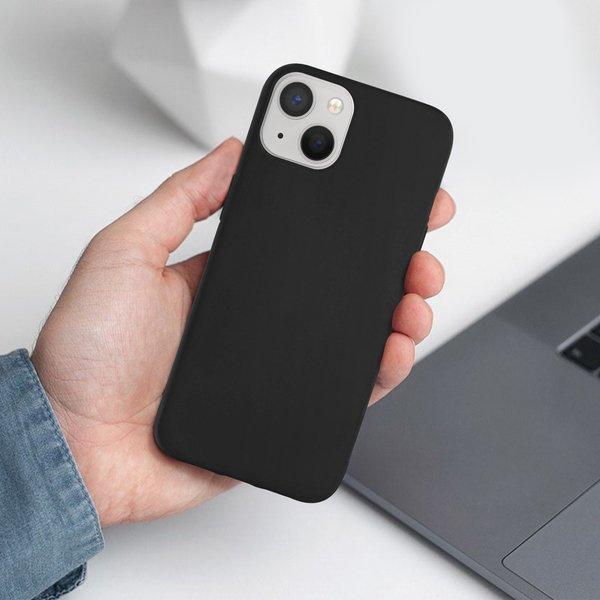 Avizar  Coque iPhone 13 Fine en Silicone Noir 