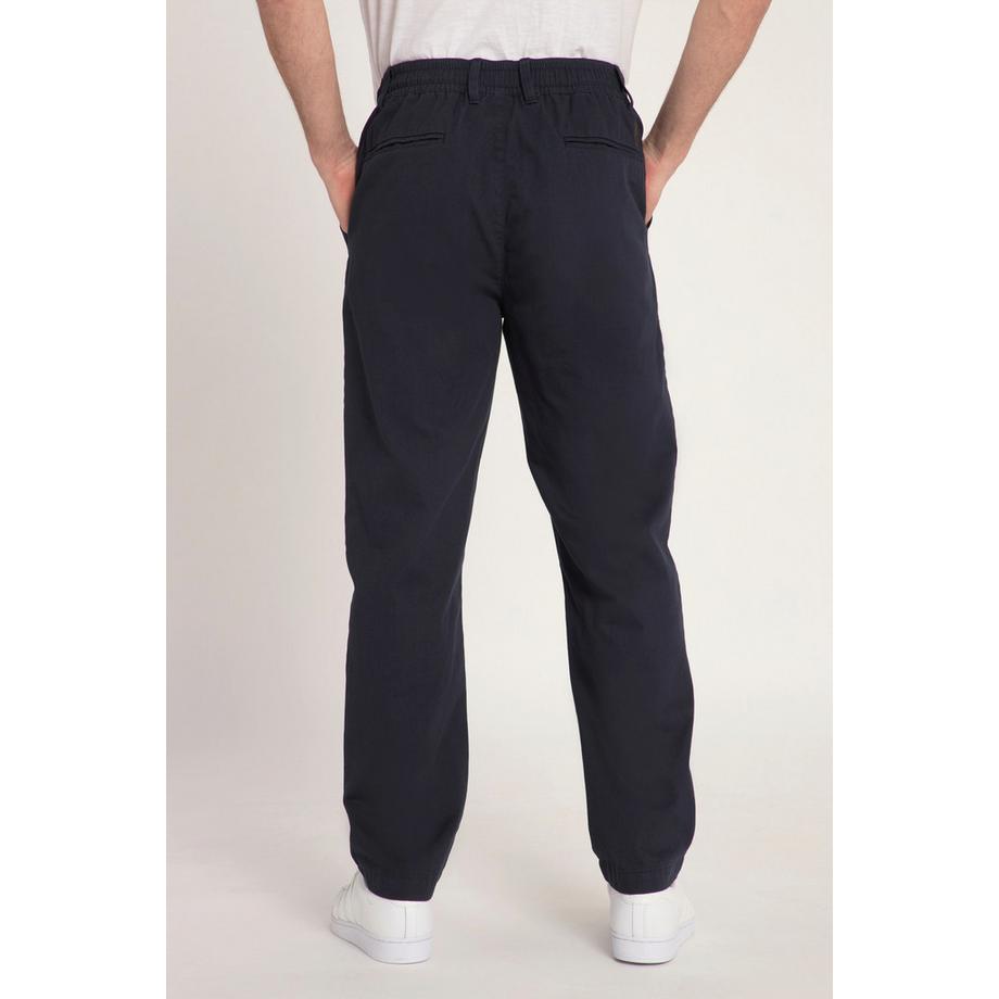 JP1880 Pantaloni Effetto Lino Basic Fit Casual con Cintura Elastica  