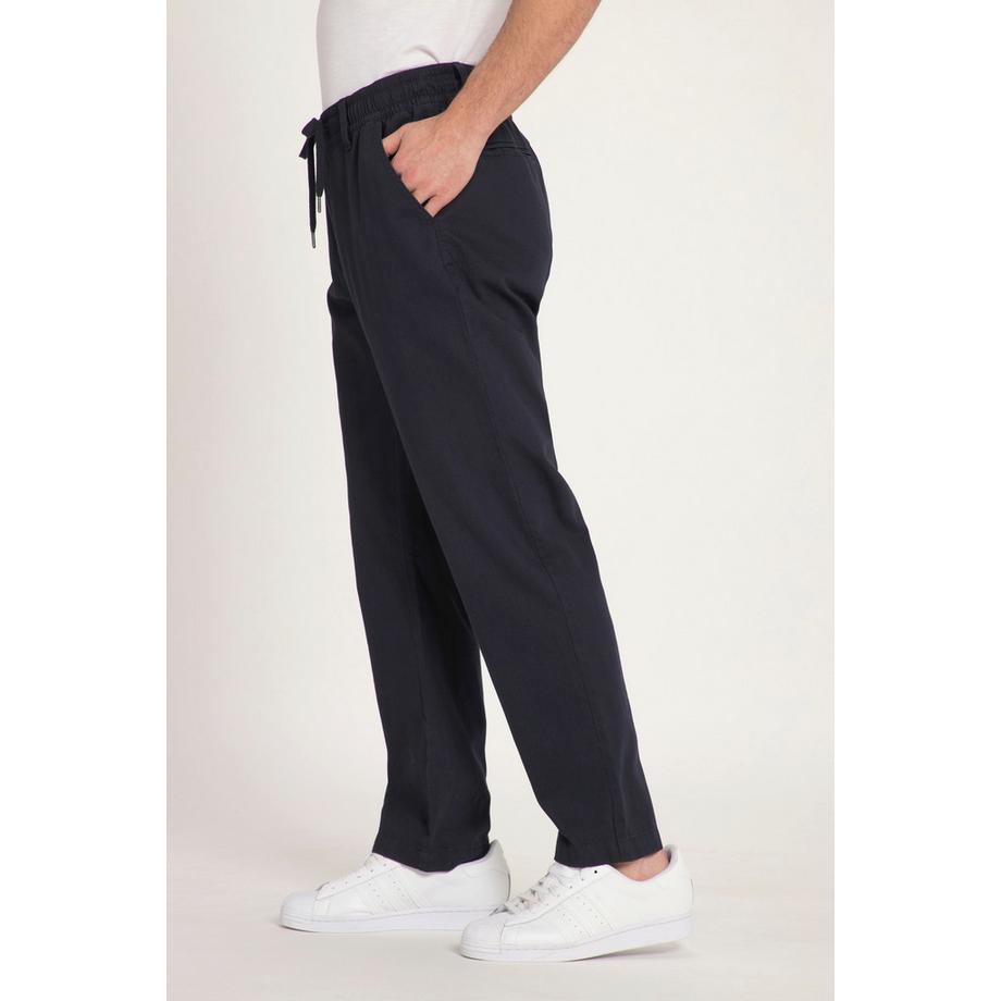 JP1880 Pantaloni Effetto Lino Basic Fit Casual con Cintura Elastica  