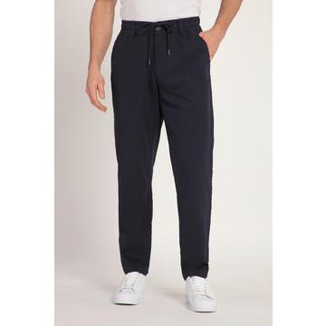 Pantaloni con effetto lino, taglio comodo e cintura elastica