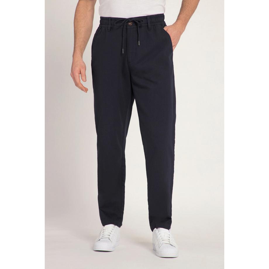 JP1880 Pantaloni Effetto Lino Basic Fit Casual con Cintura Elastica  