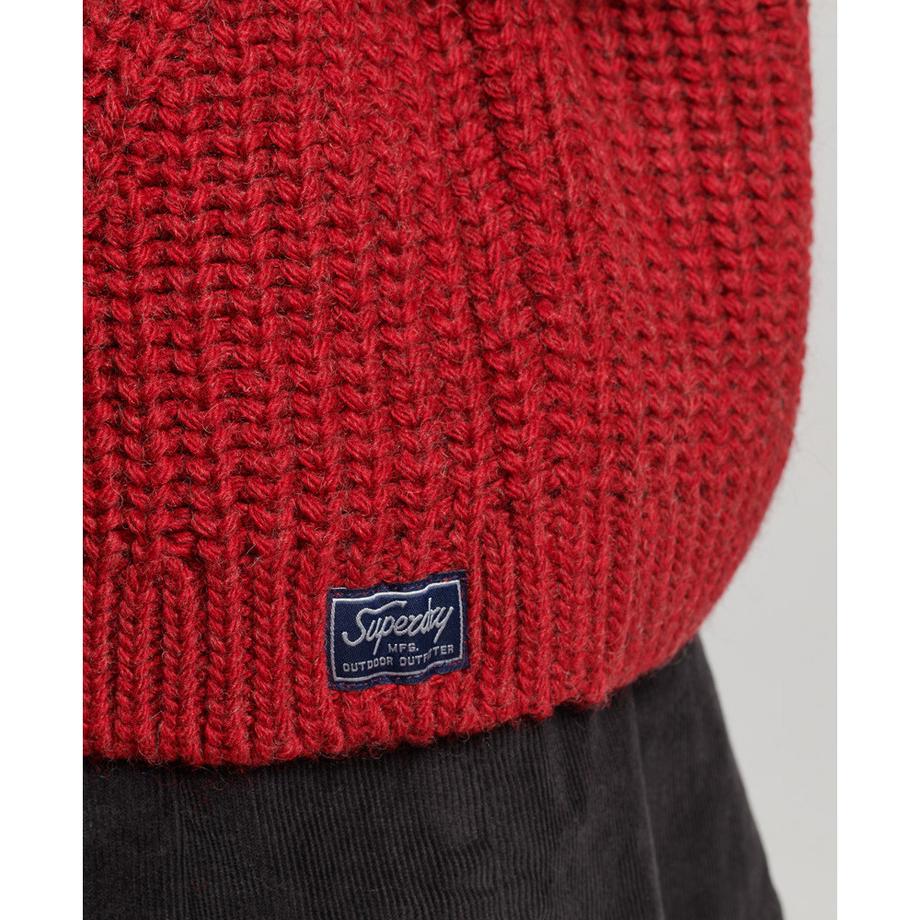 Superdry Maglia dolcevita sciolta con impunture  