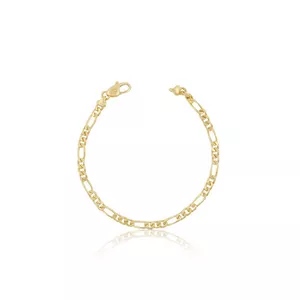 Bracelet figaro en or jaune 375, 19cm, 4mm