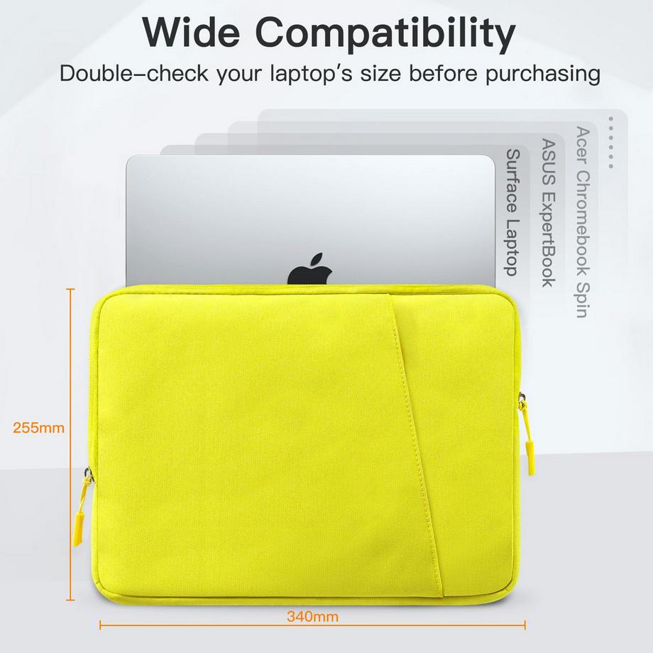 Only-bags.store Wasserdichte Stossfeste Laptoptasche mit Zubehörtasche  