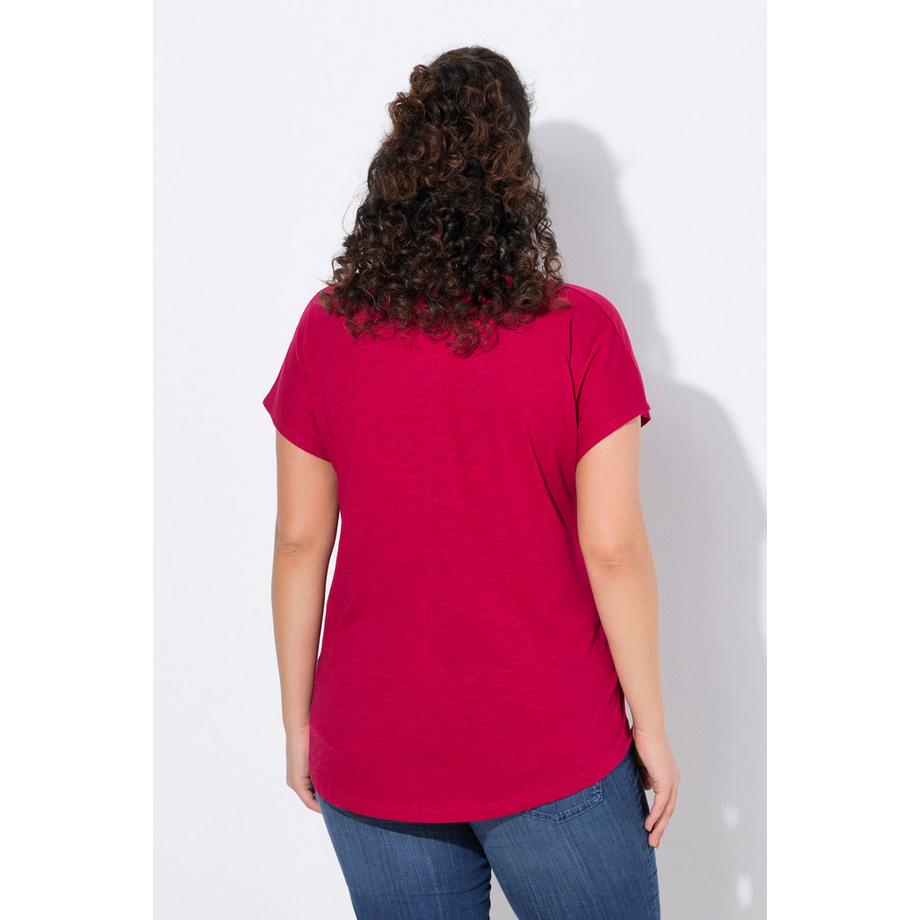 Ulla Popken T-shirt Oversized Motivo Animale Metallico Mezza Manica  