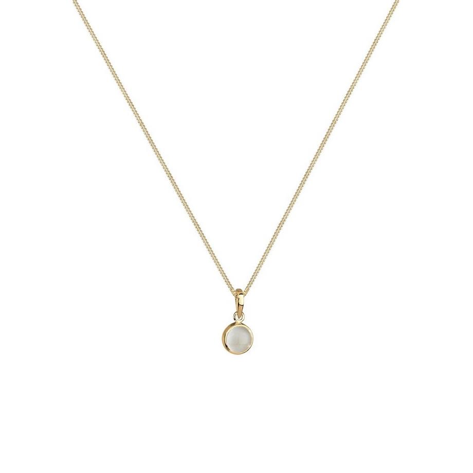 Elli  Halskette Mondstein Anhänger 