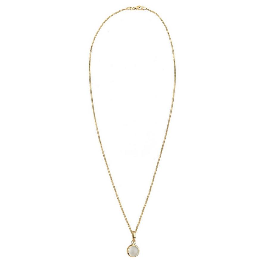 Elli  Halskette Mondstein Anhänger 