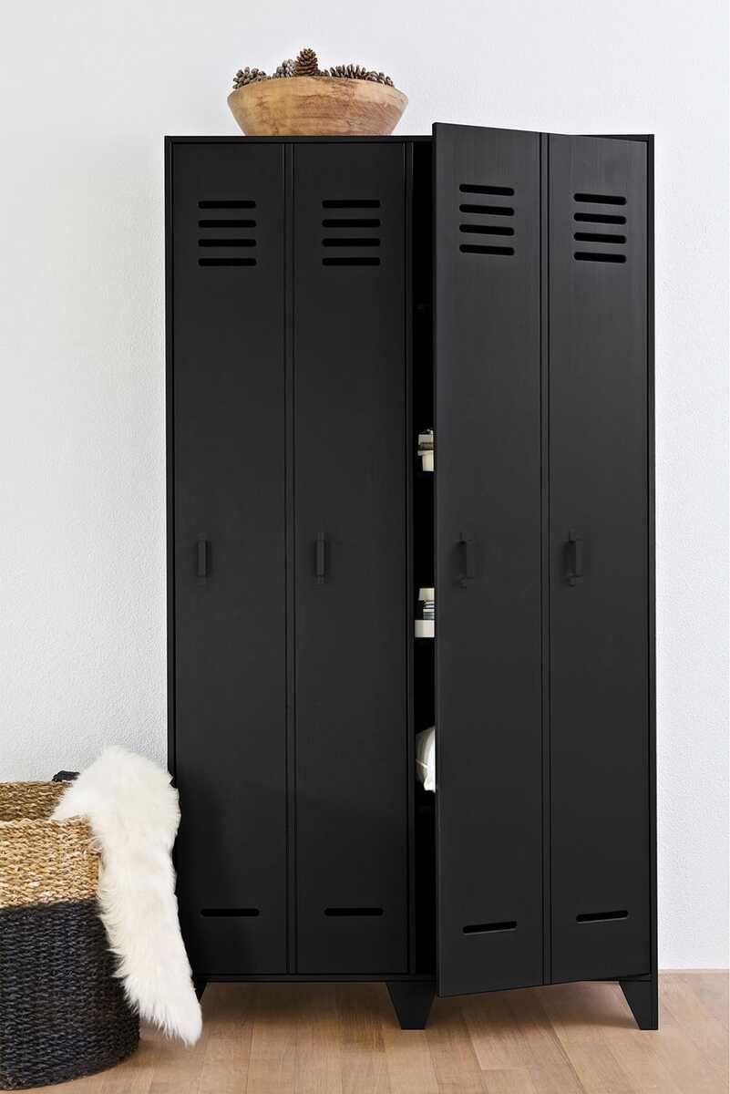 mutoni Armoire vestiaire Stijn noir FSC  