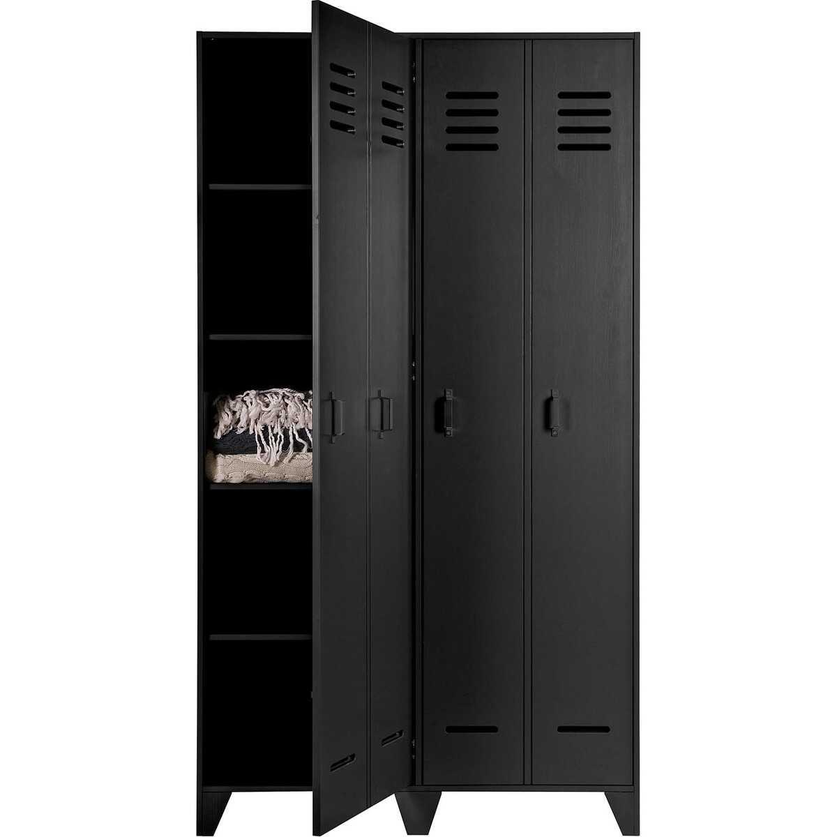 mutoni Armoire vestiaire Stijn noir FSC  