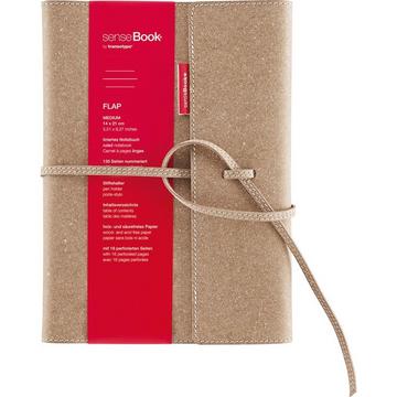TRANSOTYPE senseBook FLAP A5 75010501 liniert, M, 135 Seiten beige