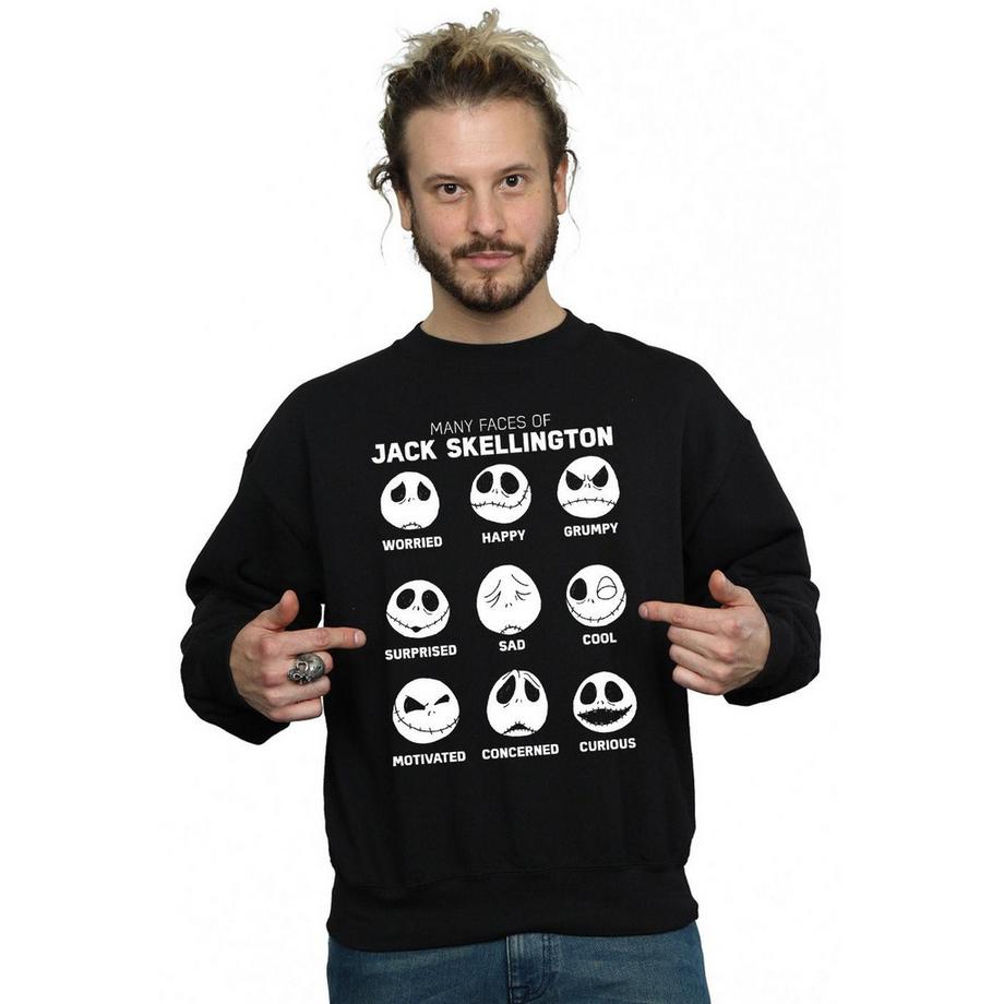 Disney Nightmare Before Christmas The Many Faces Of Jack Sweatshirt  