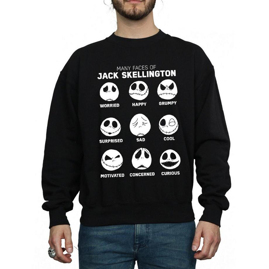 Disney Nightmare Before Christmas The Many Faces Of Jack Sweatshirt  