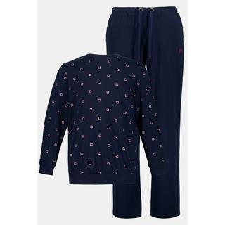 JP1880  Pyjama ventre confort#, deux pièces (pantalon et t-shirt à manches longues, avec base élastique) - jusqu'au 8 XL 