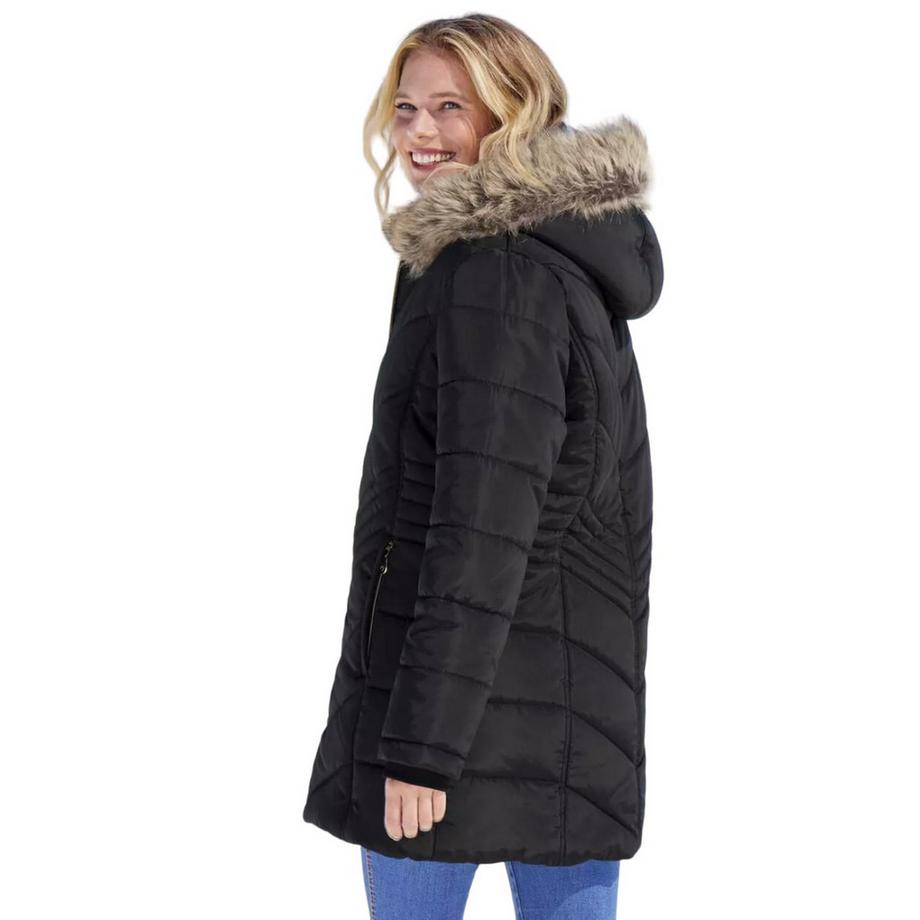 Atlas For Women Veste Matelassée Déperlante avec Capuche  