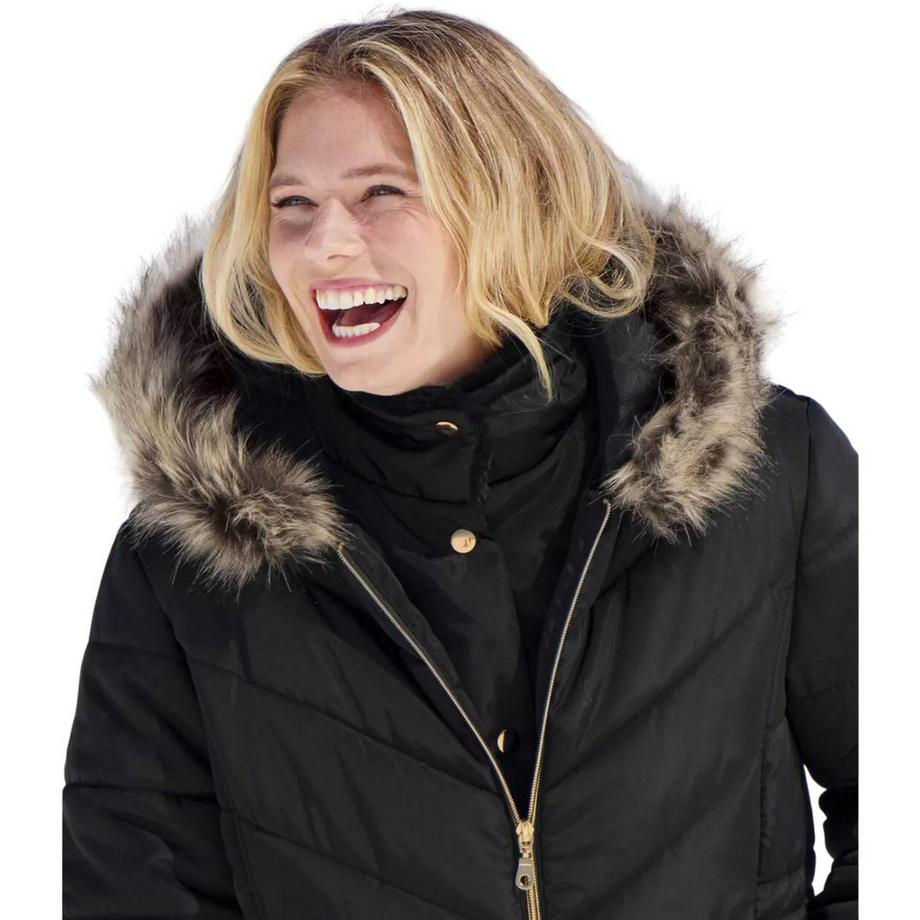 Atlas For Women Veste Matelassée Déperlante avec Capuche  