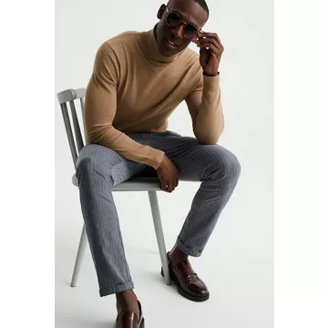 -Feinstrickpullover Mit Rollkragen