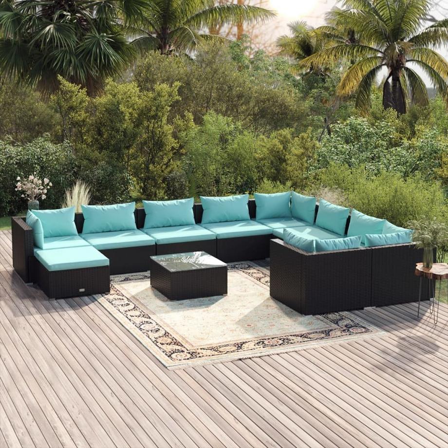 VidaXL Salon de jardin rotin synthétique  