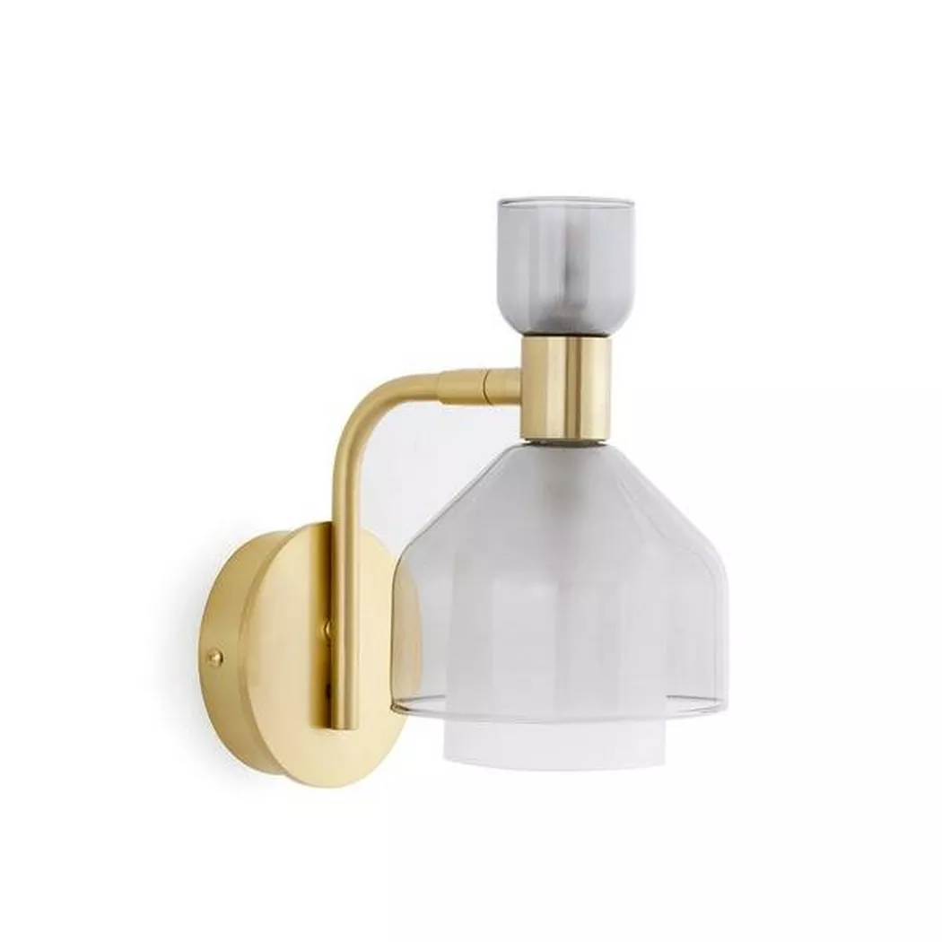 La Redoute Intérieurs – Wandleuchte aus Messing und Rauchglas Amoris, One Size, Transparent