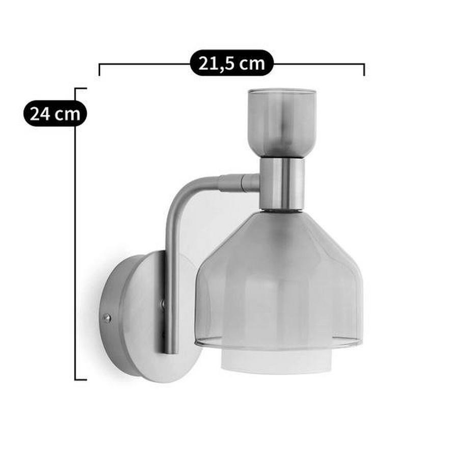 La Redoute Intérieurs Wandleuchte aus Messing und Rauchglas Amoris  