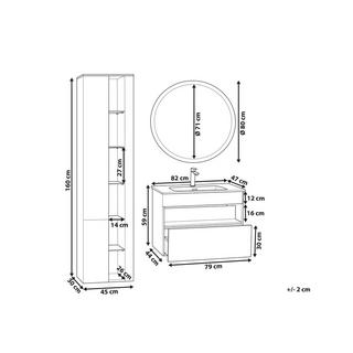 Beliani Badmöbel Set aus MDF-Platte Modern FIGUERES  